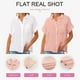thumbnail image 3 of blusas para mujer casual con cuello en V de color sólido camisas de algodón de verano de manga corta Tops, 3 of 6