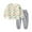Beige#9527, variant on BOOMNY Children Boys Outfit Sets 2 Peice Graphic Long Sleeve Sweatshirts Pants Outfits for Kids Comfy Clothing Set