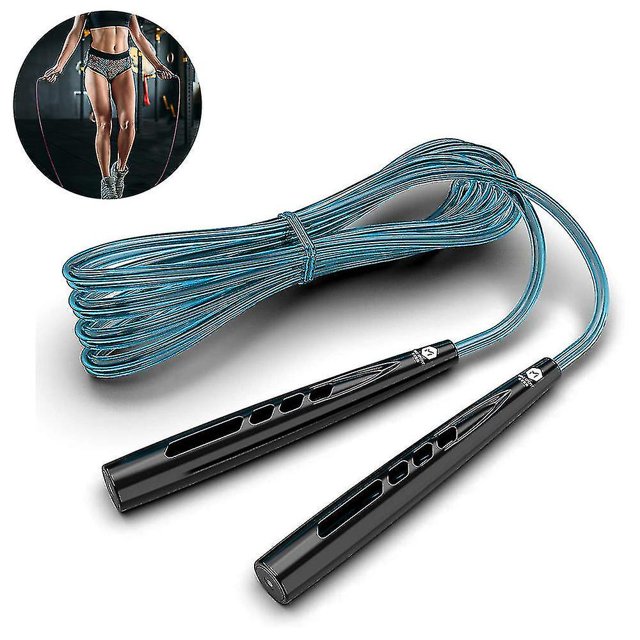 Cuerda Para Saltar Con Doble Cojinete De Bolas, Cuerda Para Saltar Ajustable,Azul - Bdliv,11 Feliz Sencillez