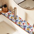 thumbnail image 2 of Yayeee Faucet Mat for Kitchen Sink 30" Diatomite Long Splash Guard Pad, Watercolor Flowers Pattern, 2 Pack, 2 of 7