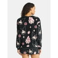 thumbnail image 3 of Sanrio Women's My Melody and Kuromi Print Plush Fleece Sweatshirt, Sizes XXS-XXL, 3 of 5