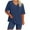 Blue, variant on dazeni Women's Plus Size Pajamas Sets 2 Piece Lounge Set Summer Outfits Oversized Crewneck Tshirts Biker and Shorts Matching Clothing