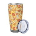 thumbnail image 2 of KLL Cute Pizza In Various Print 40oz Stainless Steel Insulated Car Cup with Spillproof Lid - Keep Your Drink Hot or Cold on the Go-Straw Three-piece Set, 2 of 8