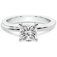 thumbnail image 3 of 3 Carat IGI Certified Princess Shape Lab Grown Diamond Engagement Ring | 14K White Gold | Juniper Crossover Solitaire Diamond Ring | FG-VS1-VS2 Quality Friendly Diamonds, 3 of 5