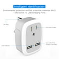 thumbnail image 2 of 220V to 110V Voltage Converter US to Europe, European Travel Plug Adapter, PD 20W Quick Charging, 2 USB-A & 2 USB-C Port, Universal 1400W Power Converter Adapter Combo for Italy, Spain, France, 2 of 4