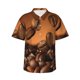 thumbnail image 1 of Fotbe Coffee Beans Camisa Hawaiana para Hombre Unisex – Camisa Casual de Verano con Botones de Manga Corta de Algodón y Lino,XX-Large, 1 of 7