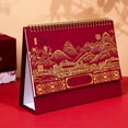 thumbnail image 7 of Jiibva 2026 Red Table Calendar Chinese Style Desk Planner Standing Flip Calendar for Home Office Academic Family Supplies, 7 of 7