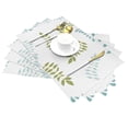 thumbnail image 2 of XMXY Woven Placemats Set of 4 PCS, Abstract Leaf Branch Table Mats Washable Heat Resistant Placemats, 2 of 6
