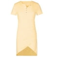 thumbnail image 4 of Babysbule Woman Summer Dresses Women's Solid Hip Wrap V-Neck Button Irregular Women's Dress, 4 of 8