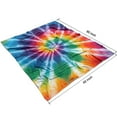 thumbnail image 4 of Colorful Rainbow Tie Dye Spiral Pattern Blanket,Comfortable Soft Lamb Wool Throw Blanket,All Season,Warm Lightweight Blankets for Sofa Bed Couch Living Room Chair,50"x60", 4 of 4