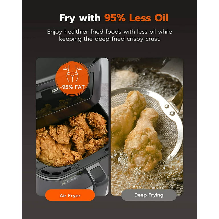 Qualeben 8-in-1 Air Fryer, 6QT Large Family Size Oven Oilless