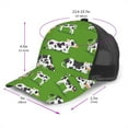 thumbnail image 3 of Picia Cows With Calfs Green Pattern Trucker Hat,Baseball Cap,Sun Protection Cap,Stylish Headwear,Leisure Cap,Outdoor Sports Cap, 3 of 7