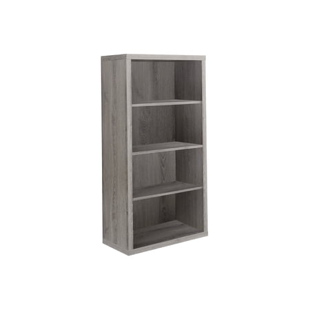 Modern 5-Shelf Bookcase with Adjustable Shelves in Taupe, Storage Book Shelf for Living Room, Office, Bedroom