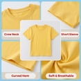 thumbnail image 3 of CALLINOX Girls T Shirts Toddler Kids 3 Pack Cotton Crew Neck Short Sleeve clothes, Sizes 2T-12, 3 of 7