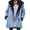 Light Blue, variant on Women's Denim Jacket Sherpa Fleece Lined Hooded Toggle Button Long Sleeve Mid Length Warm Winter Jean Coat Warm Casual Y2K Streetwear Outerwear Light Blue