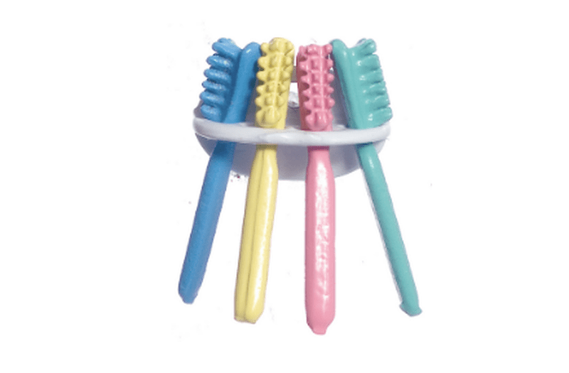 Dollhouse Miniature Bathroom Toothbrush Toothpaste  & Cup Set  ~ IM65635 