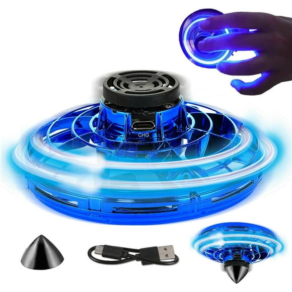 Flying Spinner, Flying Ball, UFO Hand Spinner, Anti-Stress Fidget Spinner for Kids Outdoor, Blue