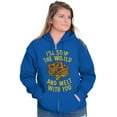 thumbnail image 3 of Stop World Melt You Grilled Cheese Unisex Fleece Graphic Zip Up Hoodie Brisco Brands 2X, 3 of 6