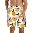 thumbnail image 2 of Uemuo Peach1 Pattern Men's Swim Trunks Hawaiian Beach Bathing Suit Swimsuits Beach Quick-Dry Shorts with Pockets-X-Large, 2 of 9