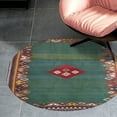 thumbnail image 4 of Qashqa’i Fars Southwest Persian Kilim Print Round Carpet Circle Rug Outdoor Patio Area Rug Washable Large Area Rugs Hallway Room Decor Fitness Mats, 4 of 8