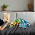 thumbnail image 3 of Youth Soft Flannel Fleece Blanket, Graffiti Art Themed Illustration Youth Power Words on Abstract Backdrop in Grey Color, Cozy Plush for Indoor and Outdoor Use, 60" x 80", Multicolor, by Ambesonne, 3 of 5