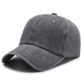 thumbnail image 1 of New Unisex Cap Plain Color Washed Cotton Baseball Cap Men & Women Casual Adjustable Outdoor Trucker Snapback Hats Dropshipping54cm-62cm Gao Jinjia LED, 1 of 2