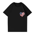 thumbnail image 3 of 4th of July Shirt Sleeve Tops for Women, 250th Anniversary USA T-shirt, Working & Daily Independence Day Printed Pullover, 3 of 5