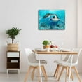 thumbnail image 4 of Loodaent Coral Sea Turtle 12” x 16” Framed Canvas Art Prints, 4 of 6