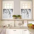 thumbnail image 4 of Kitchen Curtains Set, Black Branch Kitchen Curtains and Valances Set, Birds Modern Abstract Art Classic Black Rod Pocket Tier Curtains 24 Inch Length for Cafe/Bedroom Windows, 4 of 6