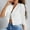 White, variant on Oplxuo Women's 3/4 Sleeve Shrugs for Dress Lightweight Open Front Cropped Cardigan Dressy Casual Loose Fit Shirt Jacket