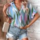 thumbnail image 5 of Elegante mujer con cuello en V estampado camiseta blusa Tops sudadera OAVQHLG3B Store  lin121212, 5 of 5
