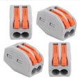 thumbnail image 4 of 100 piezas de conectores de cableado de cable de empuje, bloques de terminales de línea de conexión rápida, dispositivo paralelo PCT-212, 4 of 12