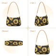 thumbnail image 7 of FORMRS Womens Shoulder Bag with Chain Strap Clutch Purse Cute Tote Handbag, Black Sunflower Pattern, 7 of 7