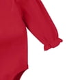thumbnail image 5 of WRKEKC Baby Girl Romper Long Sleeve Ruffle Cuff Solid Color Snap Button Bodysuit for Infants 0-24 Months, 5 of 5