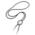 thumbnail image 4 of KLKCMS Cravate Bolo Western Vintage Fait Main Forme Ronde Blanche, 4 of 8