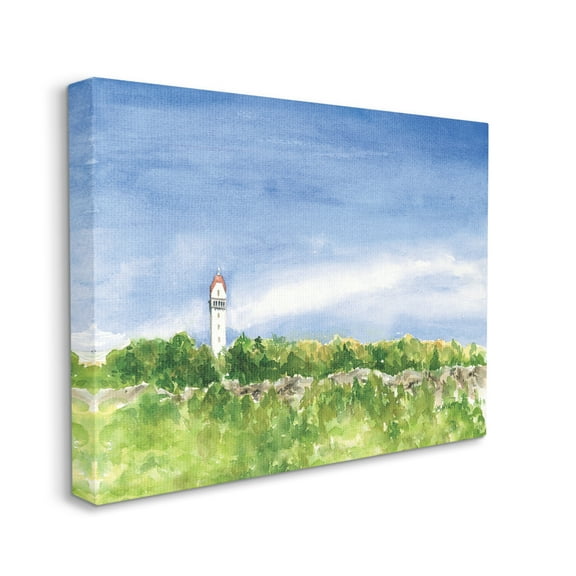 Stupell Industries Heublein Tower Forest Overlook Soft Watercolor Landscape Canvas Wall Art, 36 x 48, Design by Melissa Hyatt LLC