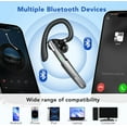 thumbnail image 3 of Swiifome Bluetooth Headset, Wireless Bluetooth Earpiece V5.0 Hands-Free Earphones with Built-in Mic for Driving/Business/Office, C, 3 of 5