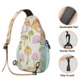 thumbnail image 3 of Chest Bag Crossbody Shoulder Bag Crossbody Shoulder BagGym Cycling Travel Hiking Daypack for Men Women Travelers Mushroom, 3 of 6