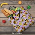 thumbnail image 5 of Pofeuu Cartoon Avocados Print Tote Bag for Women,Hobo HandBags with Zipper,Large Capacity Casual Shoulder Handbags with Inner Pockets, 5 of 7