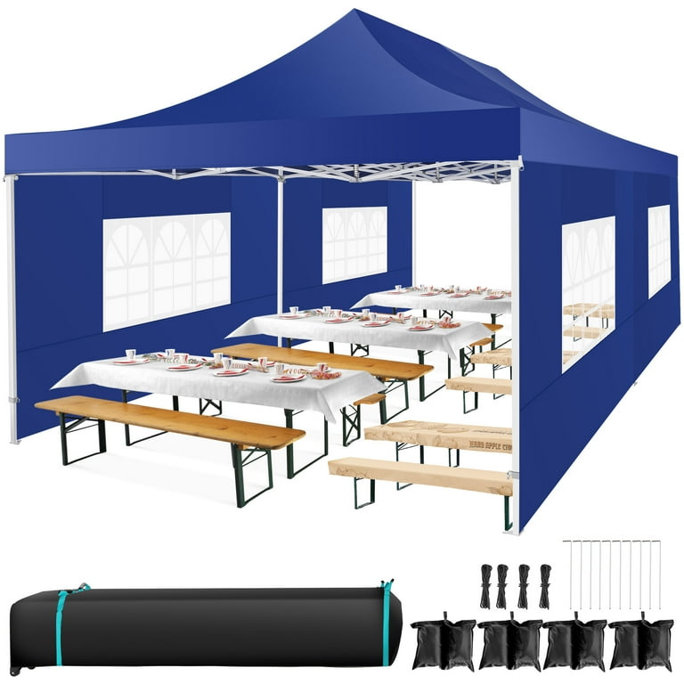 SANOPY 13x26 Pop Up Tent 13x26 Canopy with Sidewalls Heavy