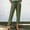 Army Green, variant on TMOYZQ Women's Straight Pants Cotton Linen Elastic Waist Casual Trousers Pants with Pockets