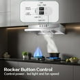 thumbnail image 4 of 24 inch Range Hood Under Cabinet, Stainless Steel Kitchen Hood 280CFM, Ducted/Ductless Vent Hood with Rocker Button Control, Stove Hood with 2 Speeds Fan, Bright LED Light, 4 of 8
