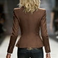thumbnail image 4 of Blazers para las Mujeres Negocios Casual Manga Larga Solapa Cremallera Slim Fit Blazer de Trabajo, Chaqueta de Oficina Blazers de Negocios de las Mujeres, 4 of 8