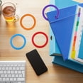thumbnail image 2 of KAKOWELY 100pcs Loose Leaf Binder Rings Multi-purpose Snap Ring Loose Paper Notebook Ring,1.38X"X1.38"X0.16", 2 of 4