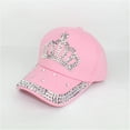 thumbnail image 2 of Gorra deportiva simple y elegante Qarigey sombrero de diamantes de imitación rojo, 2 of 6