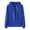 Blue, variant on Women Plus Size Hoodies Hooded Long Sleeve Solid Plush Sweatshirt Medium Length Tops