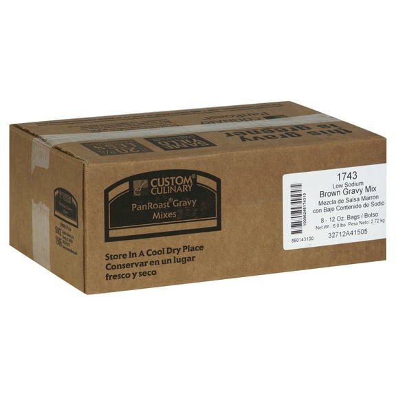 (Price/Case)Panroast Shelf Stable Gluten Free Low Sodium Brown Gravy Mix 12 Ounces - 8 Per Case