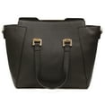 thumbnail image 2 of SL Collection Blue Saffiano Faux Leather Satchel Handbag, 2 of 8