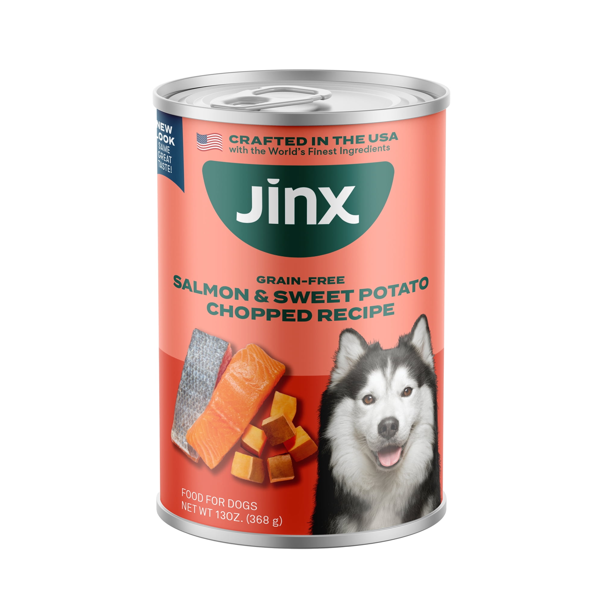 Jinx Chopped Salmon Chicken Recipe Natural Wet Dog Food, Grain