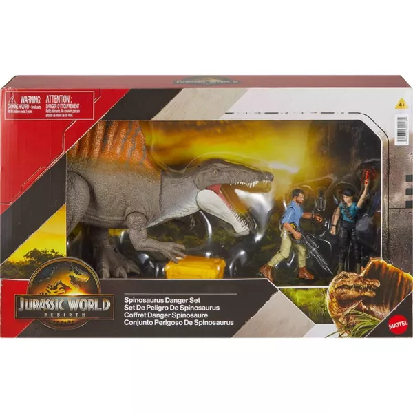 Jurassic World Rebirth Storypack with Exclusive Spinosaurus, 2 Human Figures & Accessories